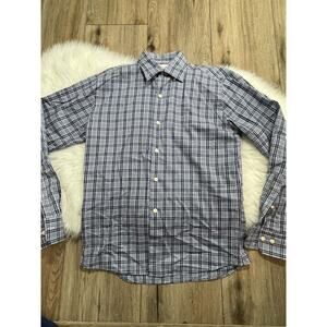 Peter Millar Shirt Mens Small Plaid Long Sleeve Button Up Adult Casual